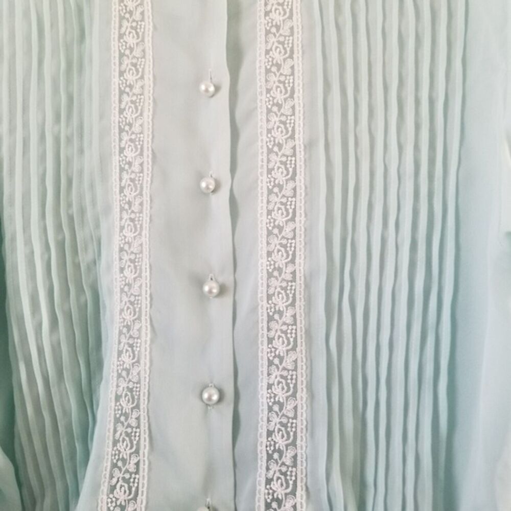 Vintage Michelle Stuart Lace Peplum Blouse (see measurements) - Picture 6 of 10
